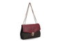 Lucky Bees Bolso Bandolera 1228 v2 Rojo Claret y Marrón Piel de Polivinilo 26x10x20 cm